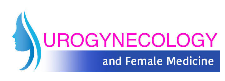 Urogynecology and Female Medicine logo – The Pennsylvania Surgery and Laser Center Logo for Urogynecology and Female Medicine featuring a stylized blue silhouette of a woman’s profile with flowing lines beside bold pink text reading “Urogynecology” and blue text stating “and Female Medicine,” symbolizing women’s health and specialized care – The Pennsylvania Surgery and Laser Center
